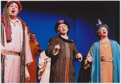 Barry (middle) plays a wise man following a star in a local production of Rock Nativity.